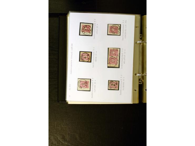 1875/1879, meist gestempelte Spezialsammlung inkl. 2 M. Innendienst mit besseren Farben, Zwischenstegpaaren, Zähnungs-Variant