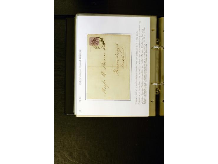 1875/1879, meist gestempelte Spezialsammlung inkl. 2 M. Innendienst mit besseren Farben, Zwischenstegpaaren, Zähnungs-Variant