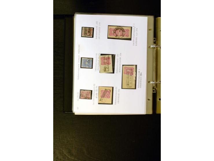 1875/1879, meist gestempelte Spezialsammlung inkl. 2 M. Innendienst mit besseren Farben, Zwischenstegpaaren, Zähnungs-Variant