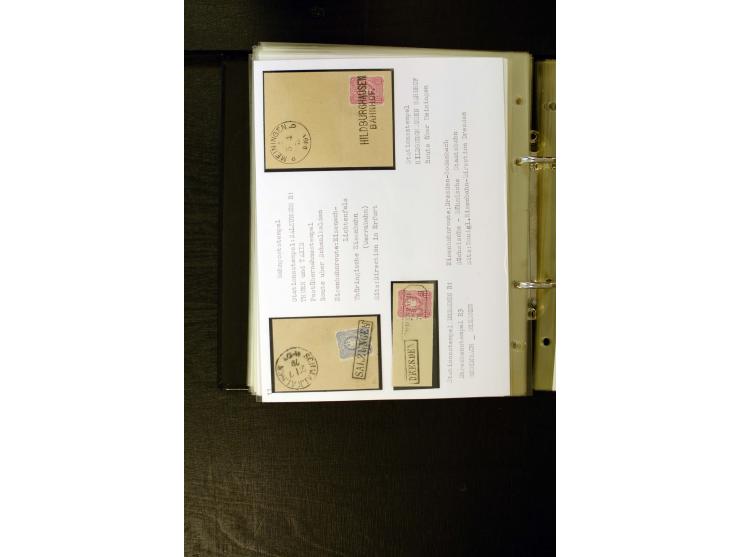 1875/1879, meist gestempelte Spezialsammlung inkl. 2 M. Innendienst mit besseren Farben, Zwischenstegpaaren, Zähnungs-Variant