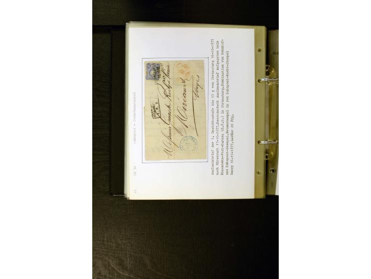 1875/1879, meist gestempelte Spezialsammlung inkl. 2 M. Innendienst mit besseren Farben, Zwischenstegpaaren, Zähnungs-Variant