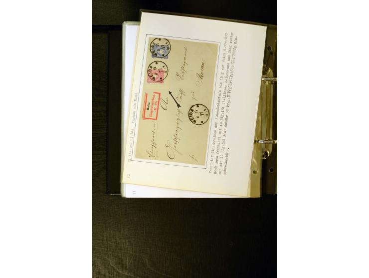 1875/1879, meist gestempelte Spezialsammlung inkl. 2 M. Innendienst mit besseren Farben, Zwischenstegpaaren, Zähnungs-Variant