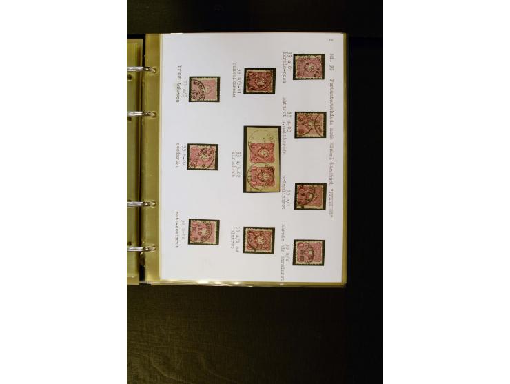 1875/1879, meist gestempelte Spezialsammlung inkl. 2 M. Innendienst mit besseren Farben, Zwischenstegpaaren, Zähnungs-Variant