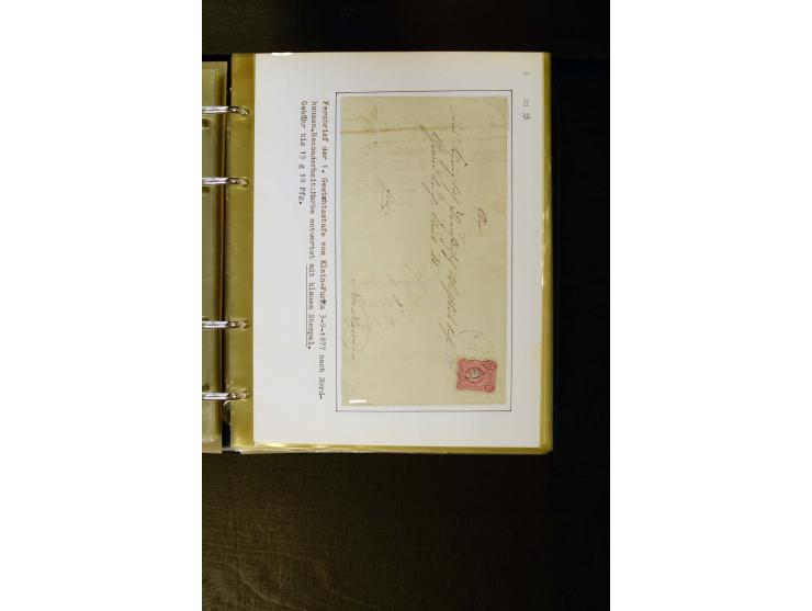 1875/1879, meist gestempelte Spezialsammlung inkl. 2 M. Innendienst mit besseren Farben, Zwischenstegpaaren, Zähnungs-Variant
