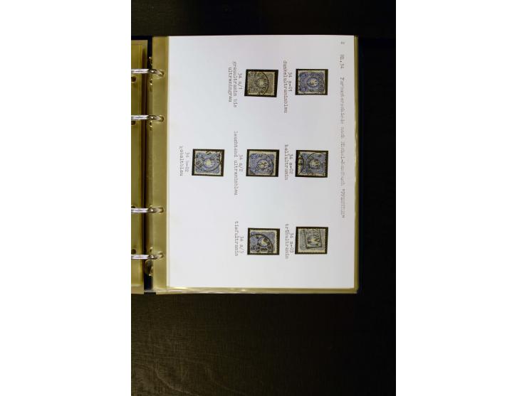 1875/1879, meist gestempelte Spezialsammlung inkl. 2 M. Innendienst mit besseren Farben, Zwischenstegpaaren, Zähnungs-Variant