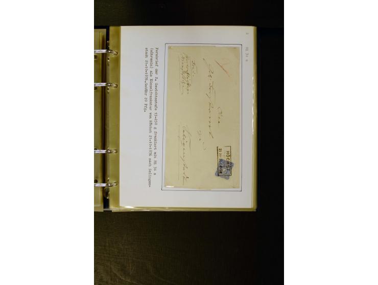 1875/1879, meist gestempelte Spezialsammlung inkl. 2 M. Innendienst mit besseren Farben, Zwischenstegpaaren, Zähnungs-Variant