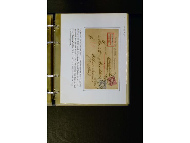 1875/1879, meist gestempelte Spezialsammlung inkl. 2 M. Innendienst mit besseren Farben, Zwischenstegpaaren, Zähnungs-Variant