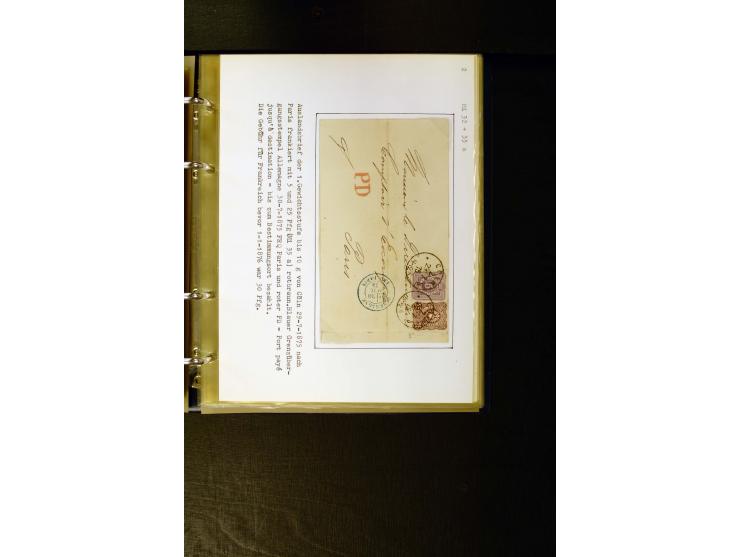1875/1879, meist gestempelte Spezialsammlung inkl. 2 M. Innendienst mit besseren Farben, Zwischenstegpaaren, Zähnungs-Variant