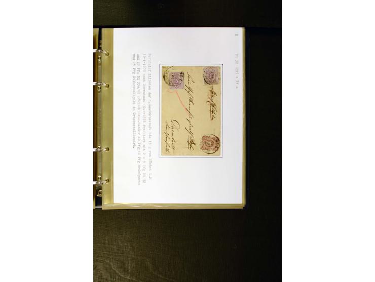 1875/1879, meist gestempelte Spezialsammlung inkl. 2 M. Innendienst mit besseren Farben, Zwischenstegpaaren, Zähnungs-Variant