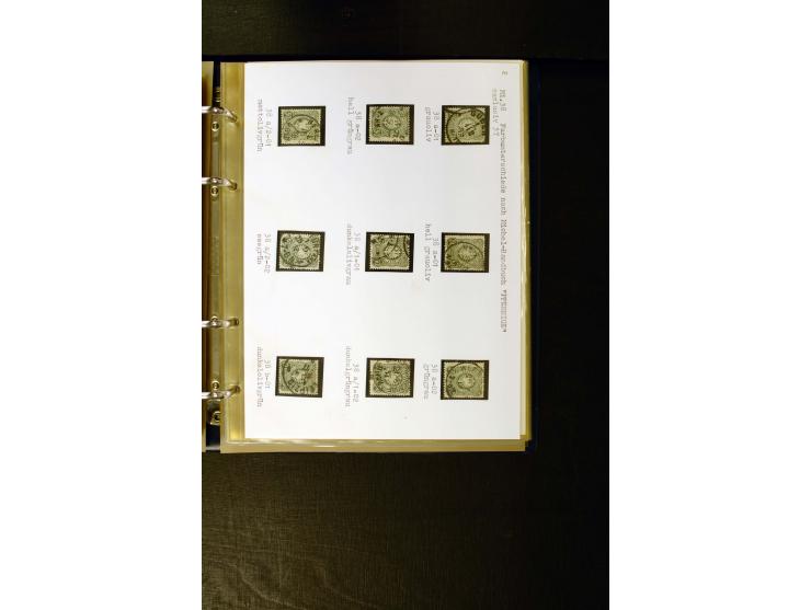 1875/1879, meist gestempelte Spezialsammlung inkl. 2 M. Innendienst mit besseren Farben, Zwischenstegpaaren, Zähnungs-Variant