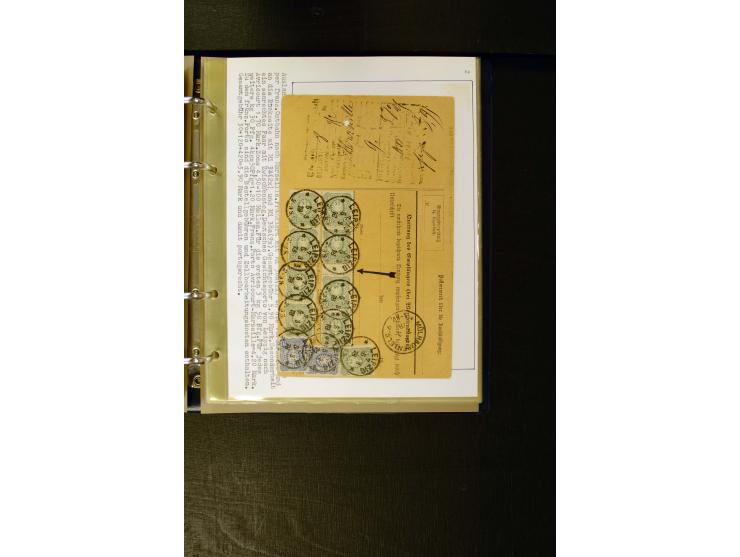 1875/1879, meist gestempelte Spezialsammlung inkl. 2 M. Innendienst mit besseren Farben, Zwischenstegpaaren, Zähnungs-Variant