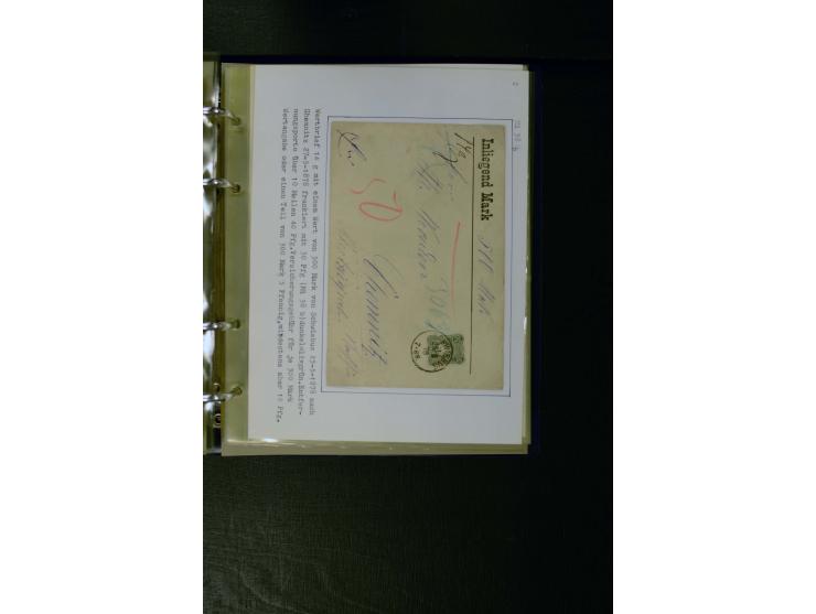 1875/1879, meist gestempelte Spezialsammlung inkl. 2 M. Innendienst mit besseren Farben, Zwischenstegpaaren, Zähnungs-Variant