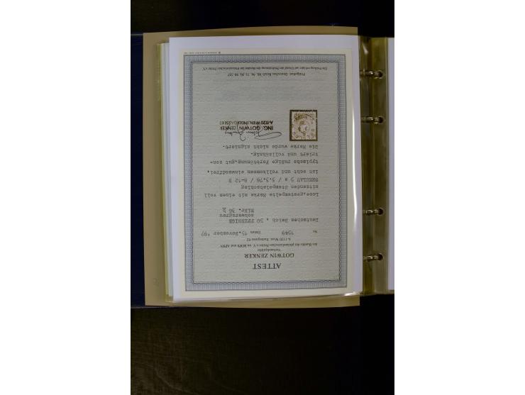 1875/1879, meist gestempelte Spezialsammlung inkl. 2 M. Innendienst mit besseren Farben, Zwischenstegpaaren, Zähnungs-Variant