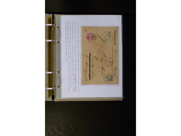 1875/1879, meist gestempelte Spezialsammlung inkl. 2 M. Innendienst mit besseren Farben, Zwischenstegpaaren, Zähnungs-Variant