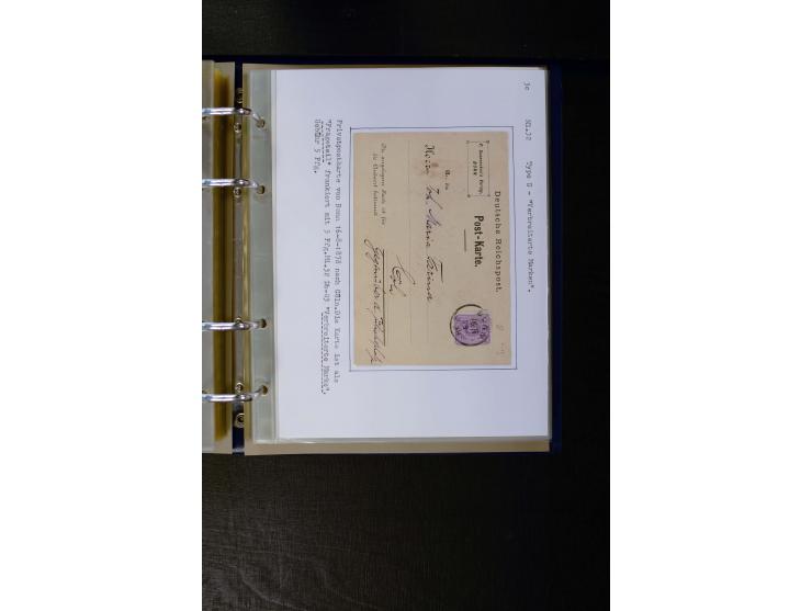 1875/1879, meist gestempelte Spezialsammlung inkl. 2 M. Innendienst mit besseren Farben, Zwischenstegpaaren, Zähnungs-Variant