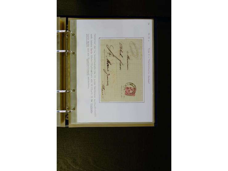 1875/1879, meist gestempelte Spezialsammlung inkl. 2 M. Innendienst mit besseren Farben, Zwischenstegpaaren, Zähnungs-Variant