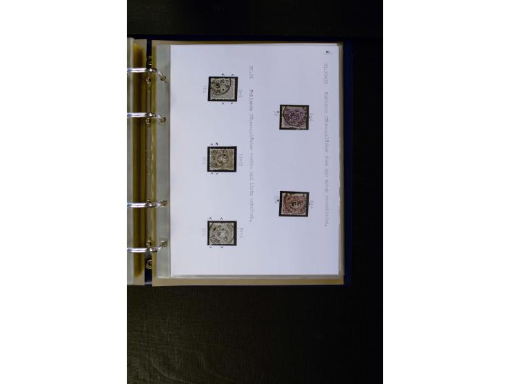1875/1879, meist gestempelte Spezialsammlung inkl. 2 M. Innendienst mit besseren Farben, Zwischenstegpaaren, Zähnungs-Variant