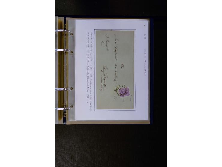 1875/1879, meist gestempelte Spezialsammlung inkl. 2 M. Innendienst mit besseren Farben, Zwischenstegpaaren, Zähnungs-Variant