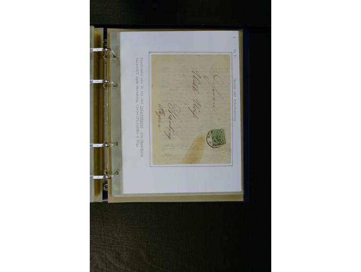 1875/1879, meist gestempelte Spezialsammlung inkl. 2 M. Innendienst mit besseren Farben, Zwischenstegpaaren, Zähnungs-Variant