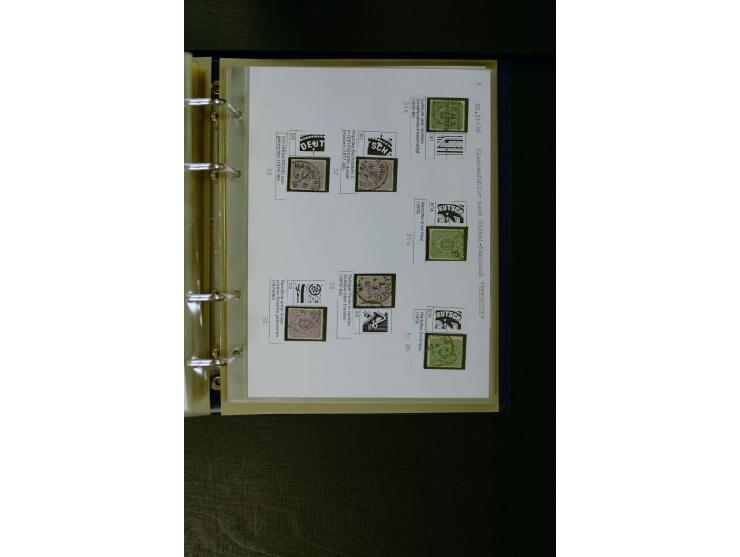 1875/1879, meist gestempelte Spezialsammlung inkl. 2 M. Innendienst mit besseren Farben, Zwischenstegpaaren, Zähnungs-Variant