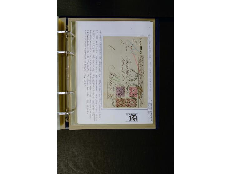 1875/1879, meist gestempelte Spezialsammlung inkl. 2 M. Innendienst mit besseren Farben, Zwischenstegpaaren, Zähnungs-Variant