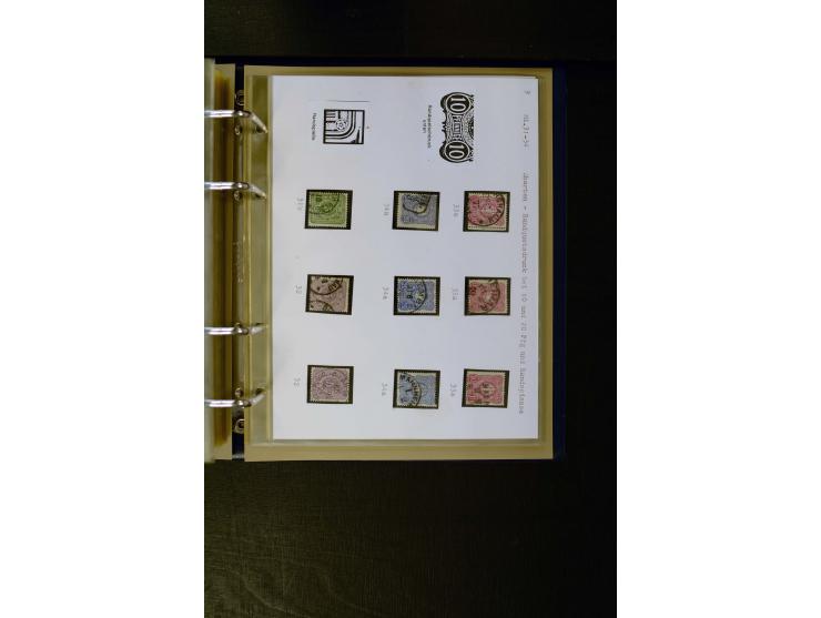 1875/1879, meist gestempelte Spezialsammlung inkl. 2 M. Innendienst mit besseren Farben, Zwischenstegpaaren, Zähnungs-Variant