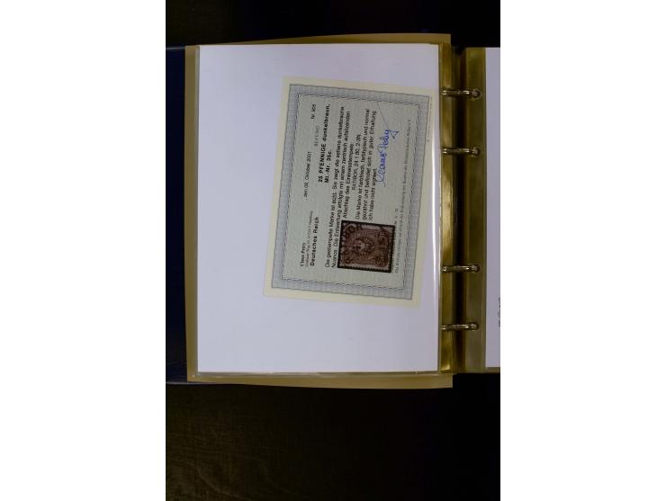 1875/1879, meist gestempelte Spezialsammlung inkl. 2 M. Innendienst mit besseren Farben, Zwischenstegpaaren, Zähnungs-Variant