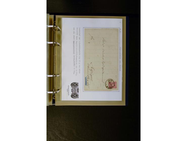 1875/1879, meist gestempelte Spezialsammlung inkl. 2 M. Innendienst mit besseren Farben, Zwischenstegpaaren, Zähnungs-Variant