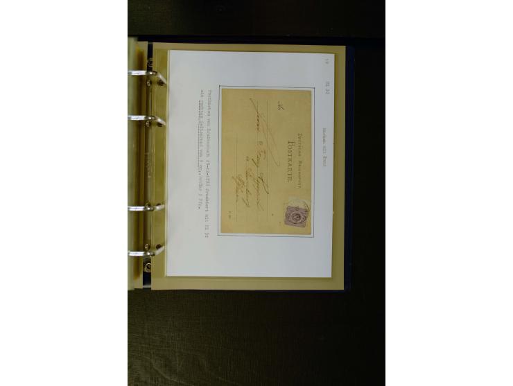1875/1879, meist gestempelte Spezialsammlung inkl. 2 M. Innendienst mit besseren Farben, Zwischenstegpaaren, Zähnungs-Variant