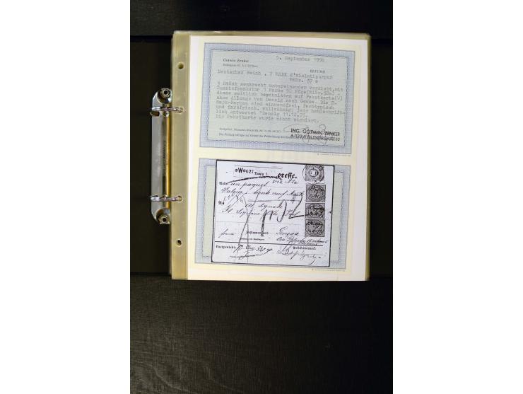 1875/1879, meist gestempelte Spezialsammlung inkl. 2 M. Innendienst mit besseren Farben, Zwischenstegpaaren, Zähnungs-Variant