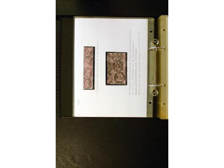 1875/1879, meist gestempelte Spezialsammlung inkl. 2 M. Innendienst mit besseren Farben, Zwischenstegpaaren, Zähnungs-Variant