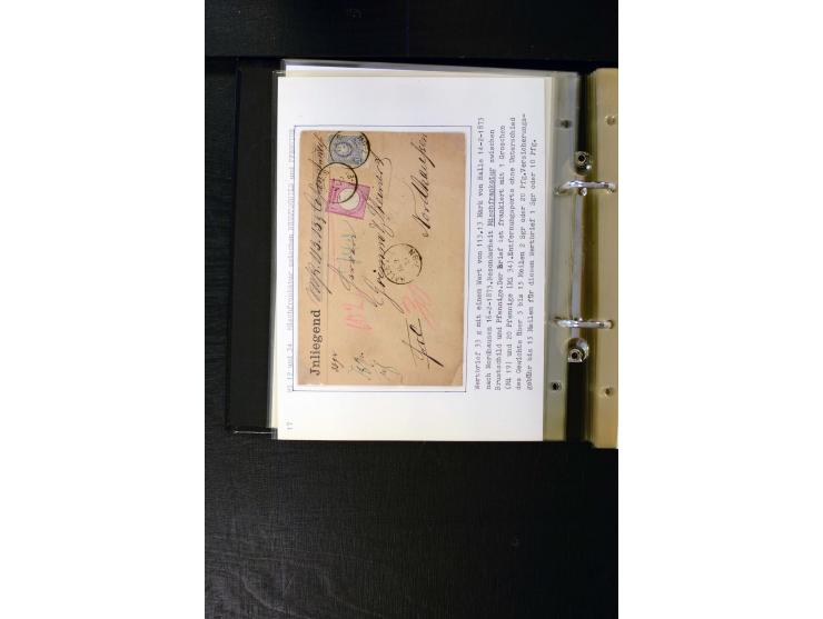 1875/1879, meist gestempelte Spezialsammlung inkl. 2 M. Innendienst mit besseren Farben, Zwischenstegpaaren, Zähnungs-Variant