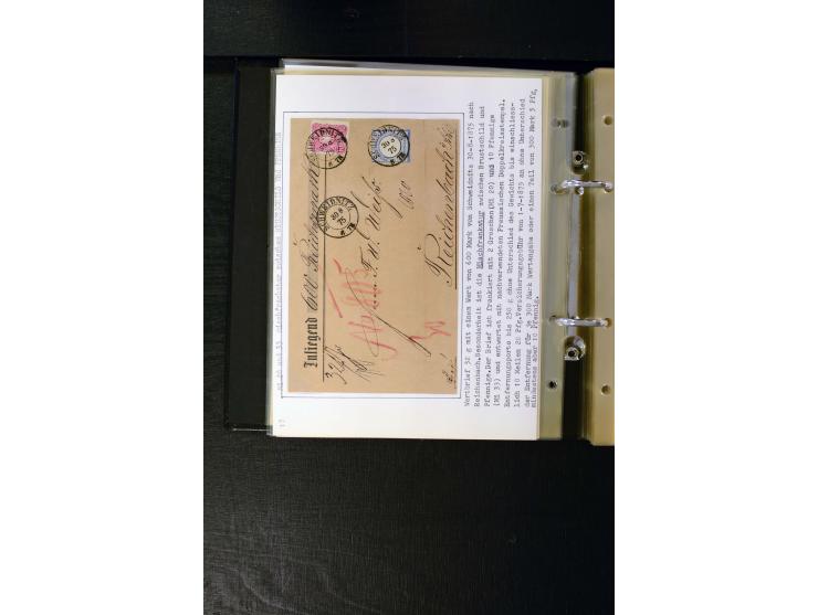 1875/1879, meist gestempelte Spezialsammlung inkl. 2 M. Innendienst mit besseren Farben, Zwischenstegpaaren, Zähnungs-Variant