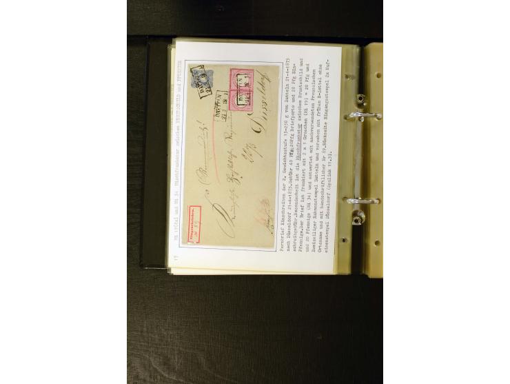1875/1879, meist gestempelte Spezialsammlung inkl. 2 M. Innendienst mit besseren Farben, Zwischenstegpaaren, Zähnungs-Variant