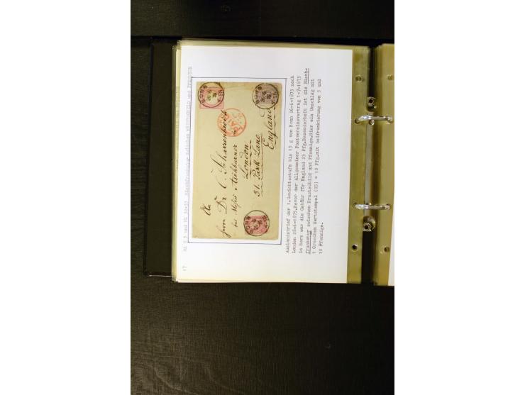 1875/1879, meist gestempelte Spezialsammlung inkl. 2 M. Innendienst mit besseren Farben, Zwischenstegpaaren, Zähnungs-Variant