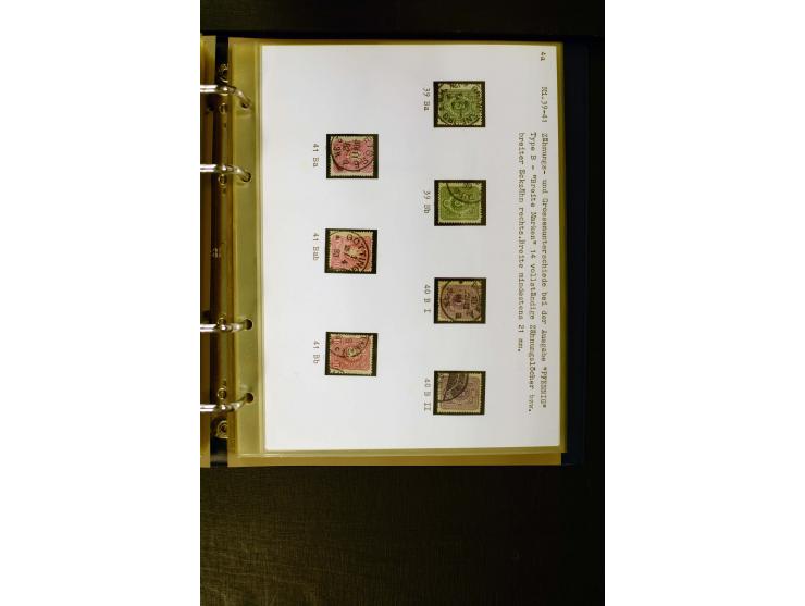 1880/1889, umfangreiche Spezialsammlung mit vielen Farben, Plattenfehlern, Zähnungs-Varianten, Zwischenstegpaaren, Einheiten,