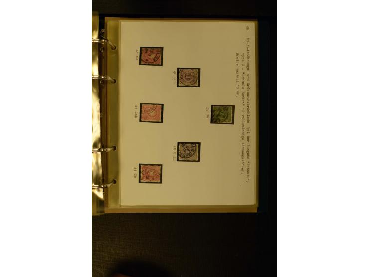 1880/1889, umfangreiche Spezialsammlung mit vielen Farben, Plattenfehlern, Zähnungs-Varianten, Zwischenstegpaaren, Einheiten,