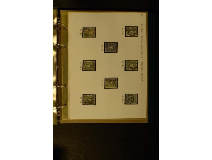1880/1889, umfangreiche Spezialsammlung mit vielen Farben, Plattenfehlern, Zähnungs-Varianten, Zwischenstegpaaren, Einheiten,