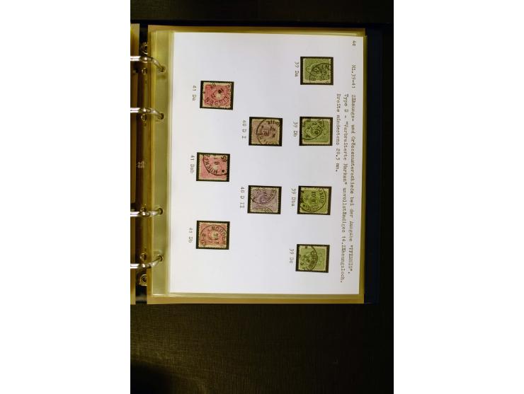 1880/1889, umfangreiche Spezialsammlung mit vielen Farben, Plattenfehlern, Zähnungs-Varianten, Zwischenstegpaaren, Einheiten,