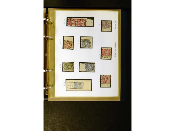 1880/1889, umfangreiche Spezialsammlung mit vielen Farben, Plattenfehlern, Zähnungs-Varianten, Zwischenstegpaaren, Einheiten,