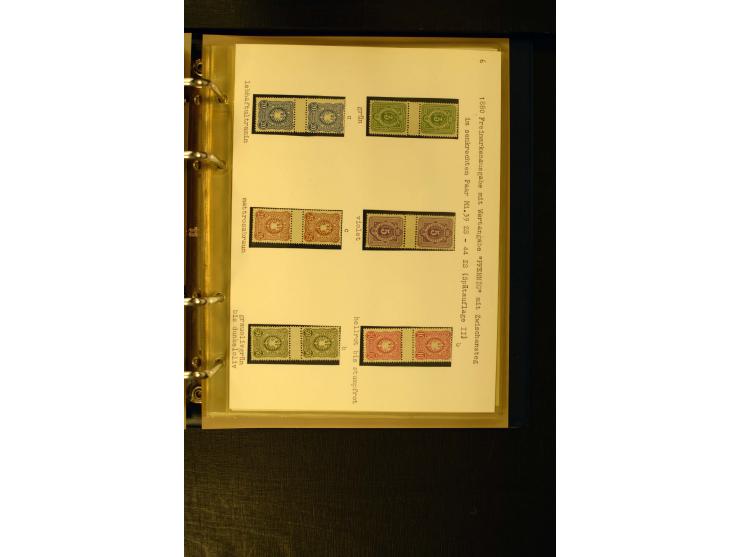 1880/1889, umfangreiche Spezialsammlung mit vielen Farben, Plattenfehlern, Zähnungs-Varianten, Zwischenstegpaaren, Einheiten,