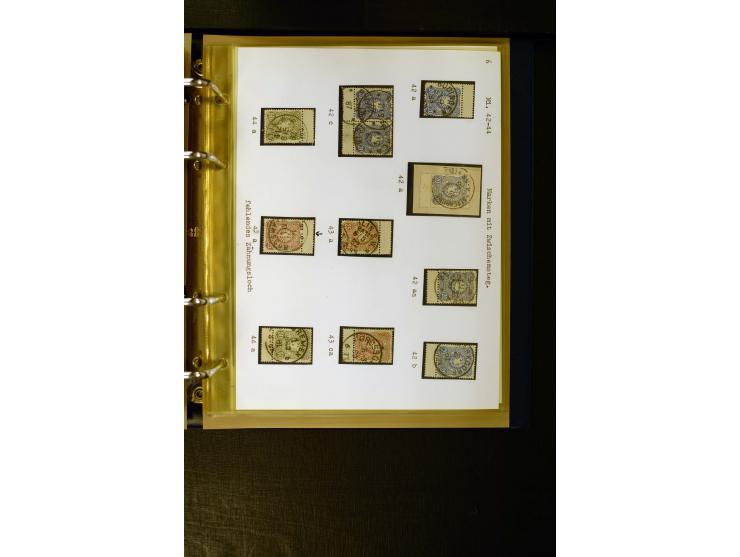 1880/1889, umfangreiche Spezialsammlung mit vielen Farben, Plattenfehlern, Zähnungs-Varianten, Zwischenstegpaaren, Einheiten,