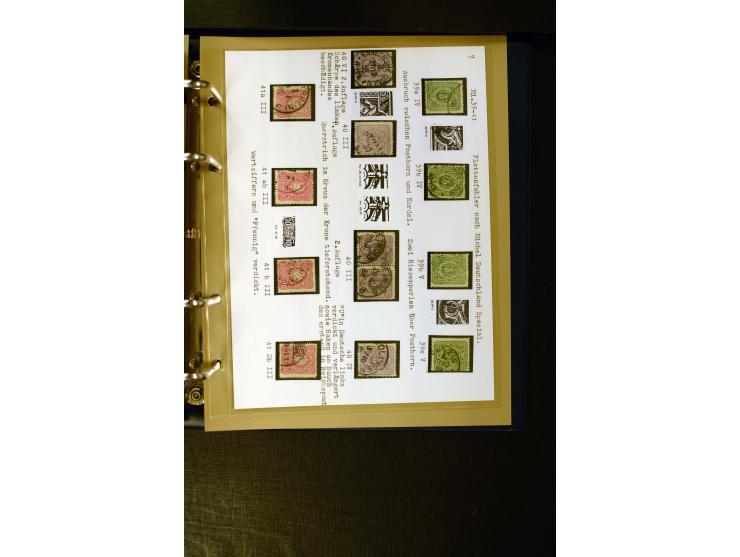 1880/1889, umfangreiche Spezialsammlung mit vielen Farben, Plattenfehlern, Zähnungs-Varianten, Zwischenstegpaaren, Einheiten,