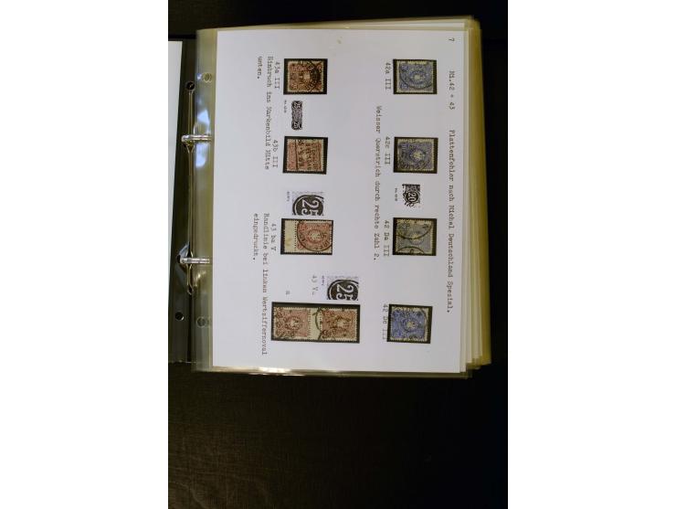 1880/1889, umfangreiche Spezialsammlung mit vielen Farben, Plattenfehlern, Zähnungs-Varianten, Zwischenstegpaaren, Einheiten,