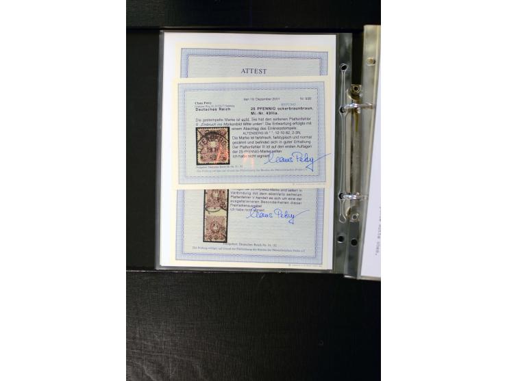 1880/1889, umfangreiche Spezialsammlung mit vielen Farben, Plattenfehlern, Zähnungs-Varianten, Zwischenstegpaaren, Einheiten,