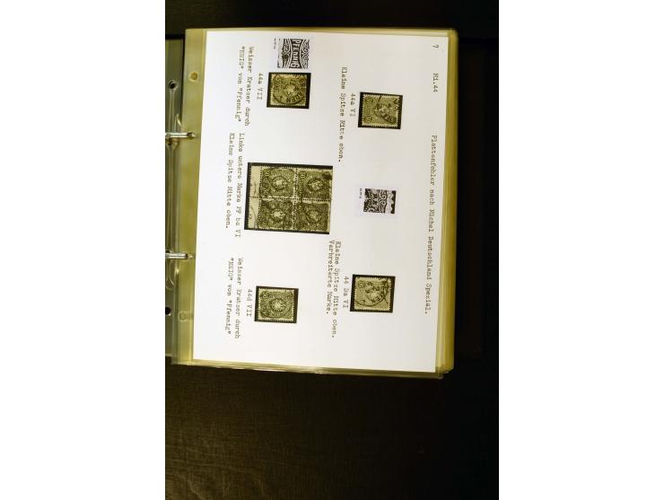 1880/1889, umfangreiche Spezialsammlung mit vielen Farben, Plattenfehlern, Zähnungs-Varianten, Zwischenstegpaaren, Einheiten,