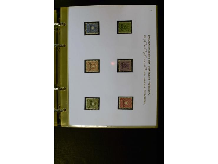 1880/1889, umfangreiche Spezialsammlung mit vielen Farben, Plattenfehlern, Zähnungs-Varianten, Zwischenstegpaaren, Einheiten,
