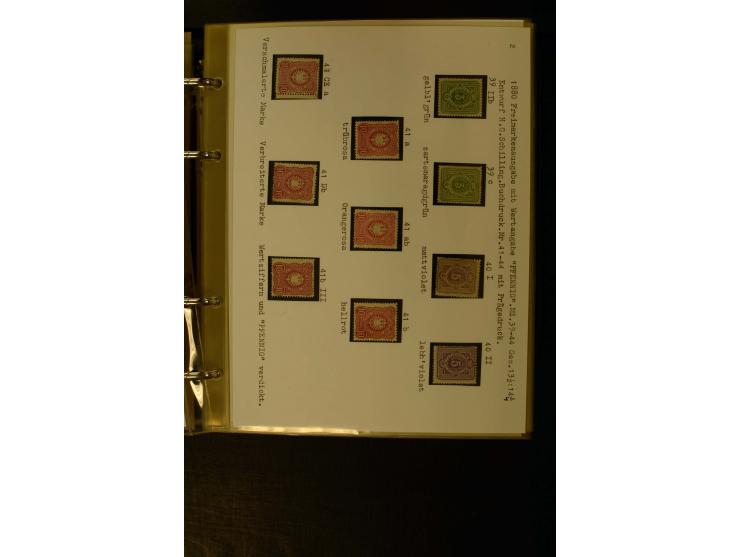 1880/1889, umfangreiche Spezialsammlung mit vielen Farben, Plattenfehlern, Zähnungs-Varianten, Zwischenstegpaaren, Einheiten,