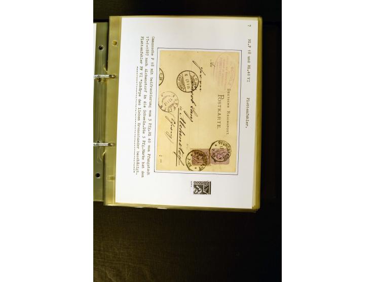 1880/1889, umfangreiche Spezialsammlung mit vielen Farben, Plattenfehlern, Zähnungs-Varianten, Zwischenstegpaaren, Einheiten,