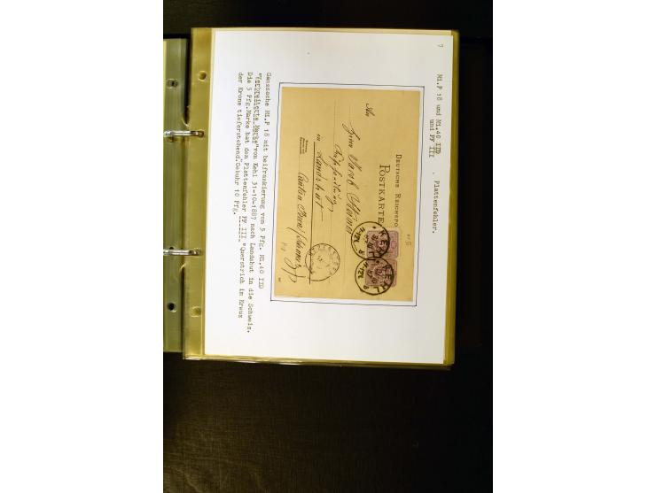 1880/1889, umfangreiche Spezialsammlung mit vielen Farben, Plattenfehlern, Zähnungs-Varianten, Zwischenstegpaaren, Einheiten,